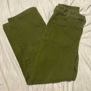 dark green high waisted cargo pants (6)